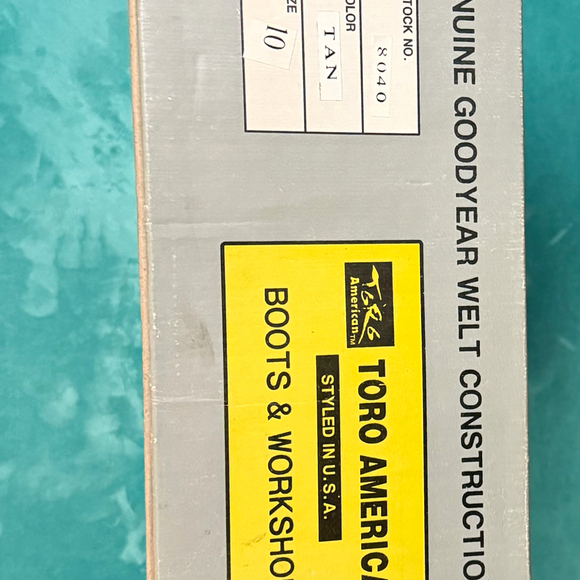 Toro American Made Round Toe Boots Size 10 #8040 Color-Tan Goodyear Welted BNIB main image 8